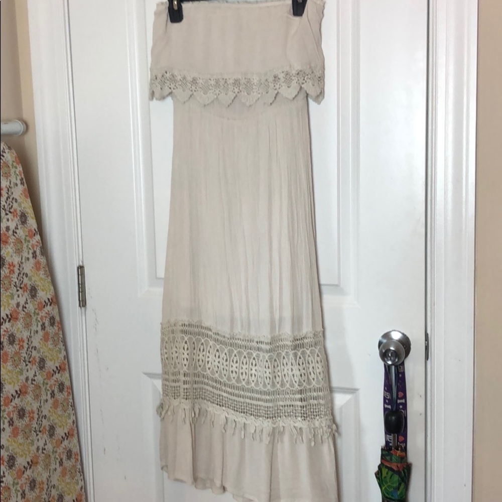 Long strapless dress